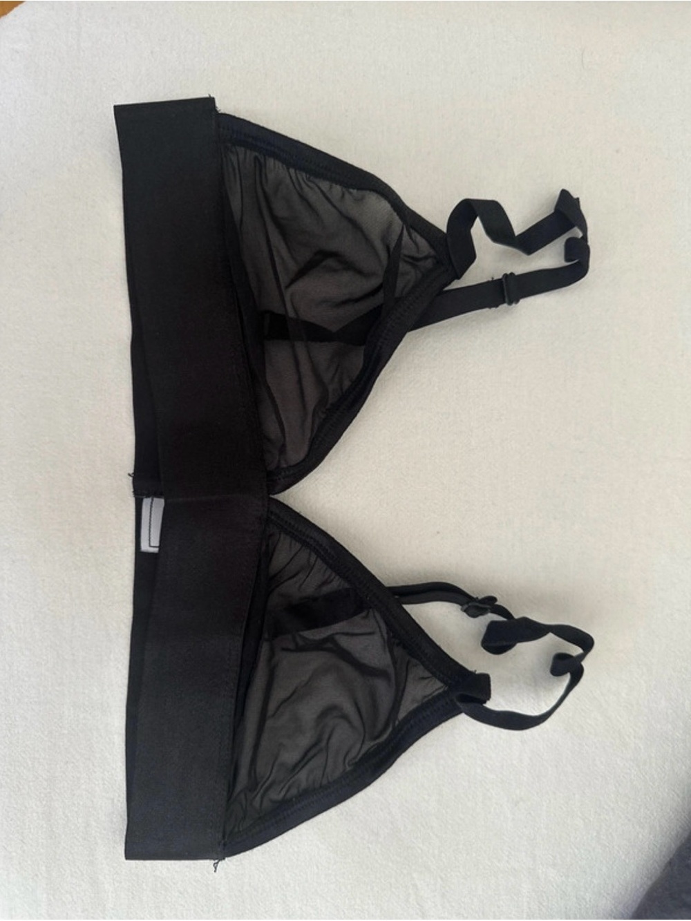 Sheer Black Triangle Bralette